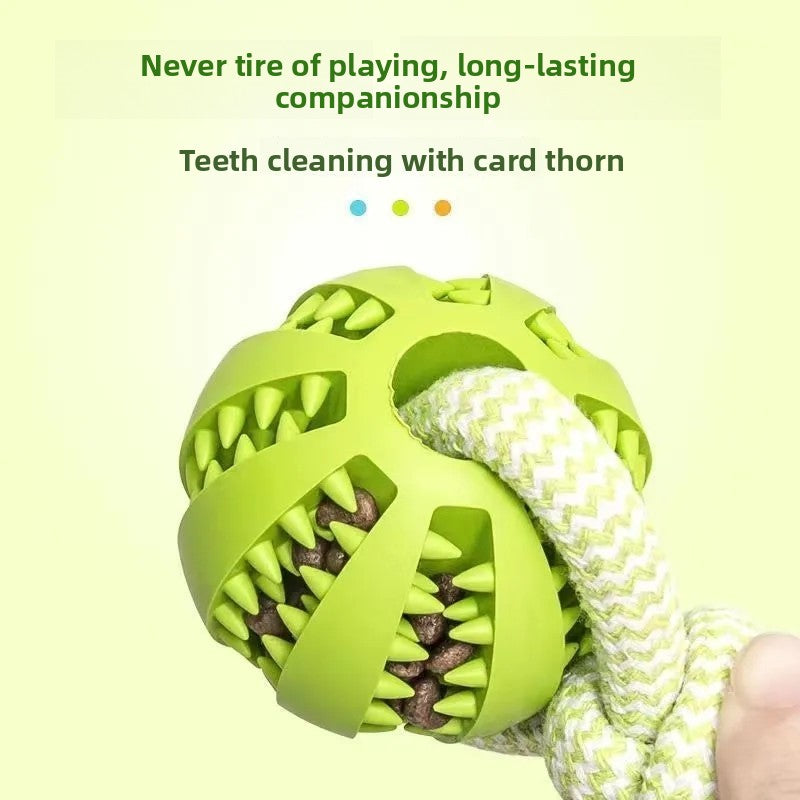 Dog Chew Toy Tug Rope Treat Ball