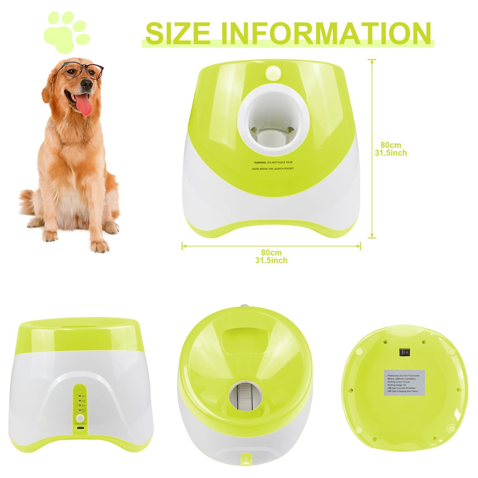 Automatic Dog Ball Launcher Toy